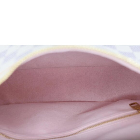 Louis Vuitton Slouchy PM Damier Azur Hobo Bag Rose Ballerine - Picture 12 of 13